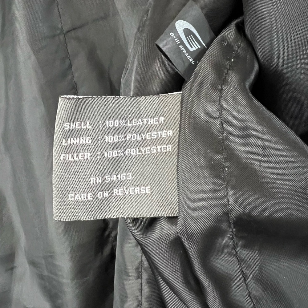 Kenneth Cole Reaction Men’s Black Leather Jacket Large - Picture 7 of 10